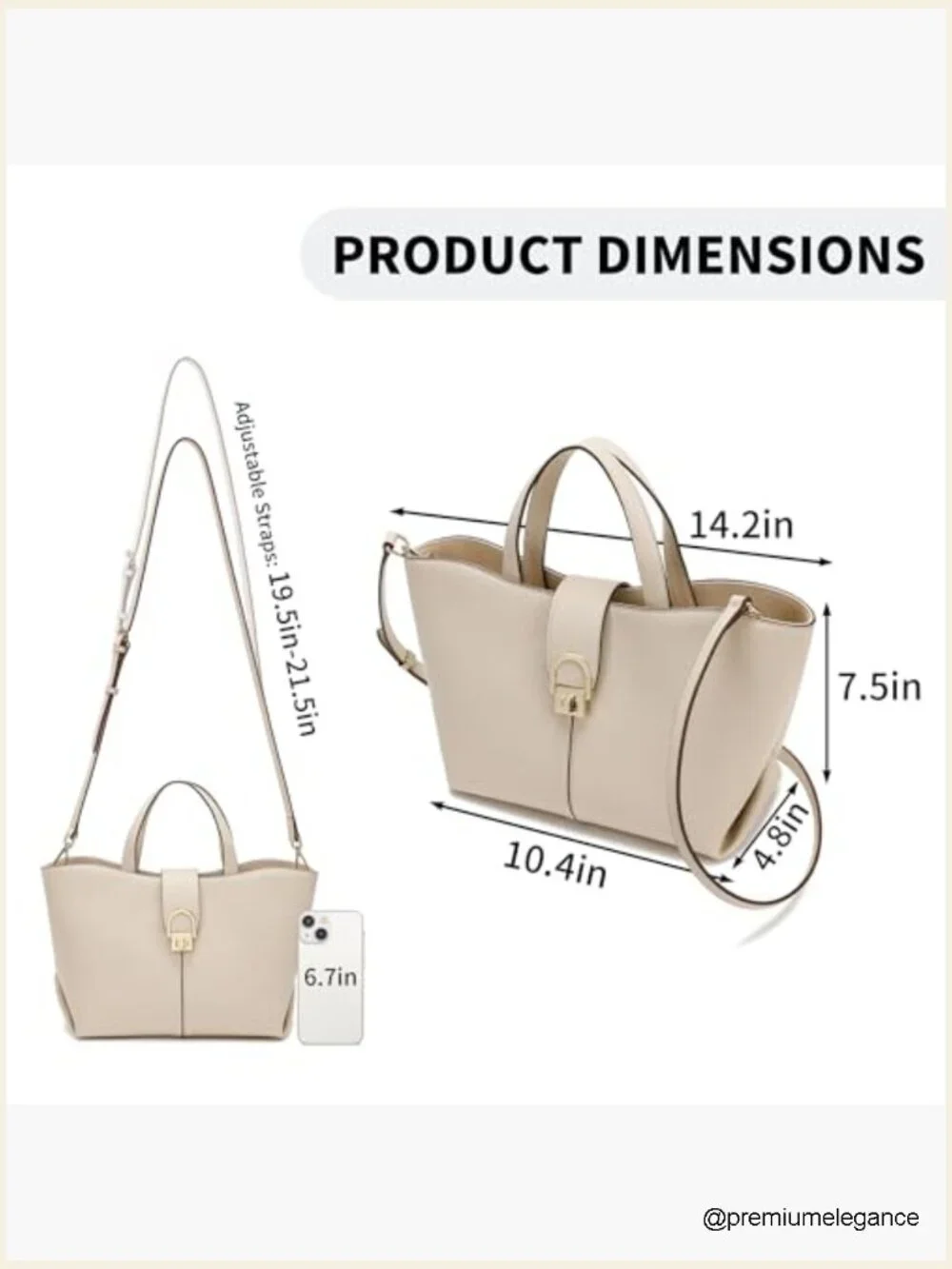 Top Handle Satchel Crossbody Bag with Adjustable Strap